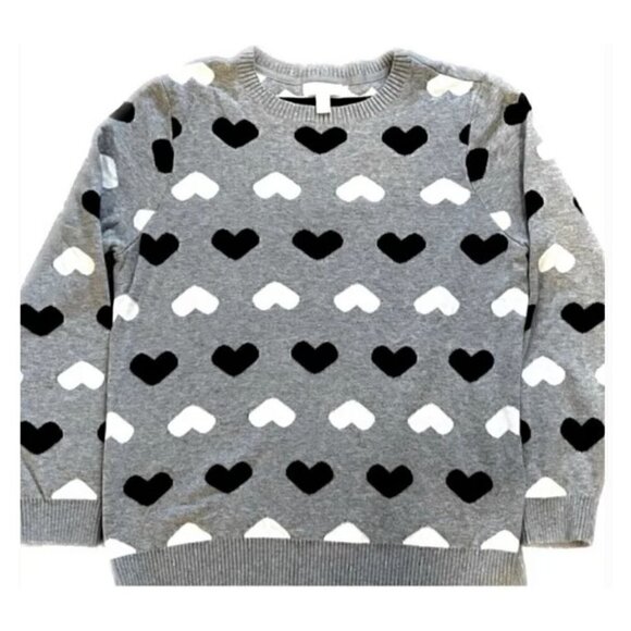 Charter Club Valentine Heart Sweater (Women's L) - Picture 1 of 4